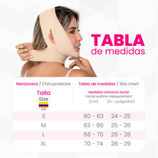 Faja papada/face compression garment